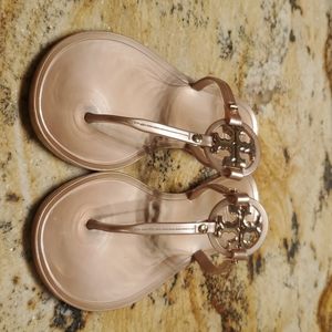 Tory Burch  sandals size 6 like new pink gold